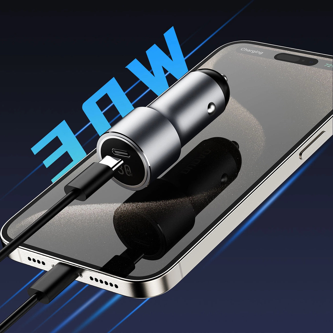 Dudao R14 USB-C 30W PD car charger - silver_3