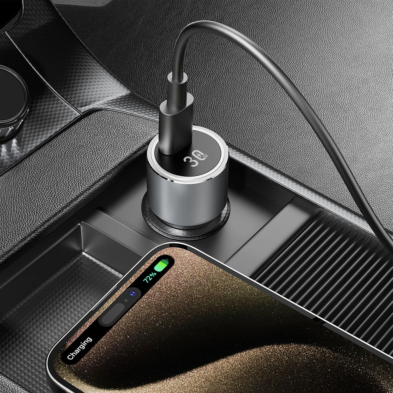 Dudao R14 USB-C 30W PD car charger - silver_5