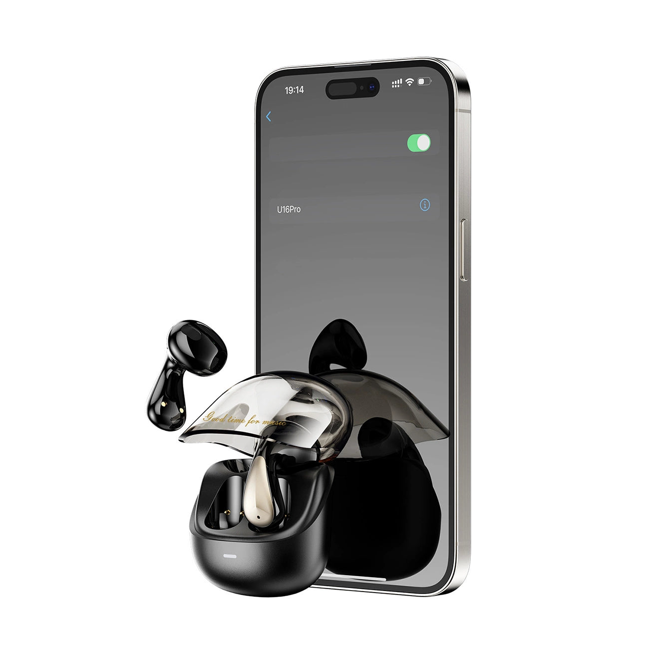 Dudao U16Pro TWS Bluetooth 5.3 wireless headphones - black_2