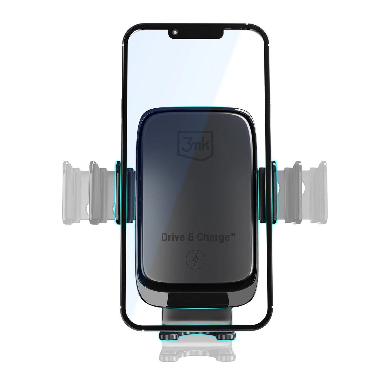3mk Drive &amp; Charge car phone holder for grille/window/cockpit with inductive charger - black_1