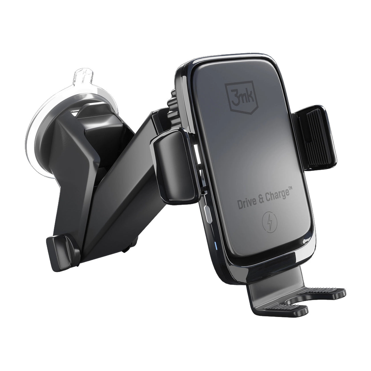 3mk Drive &amp; Charge car phone holder for grille/window/cockpit with inductive charger - black_2