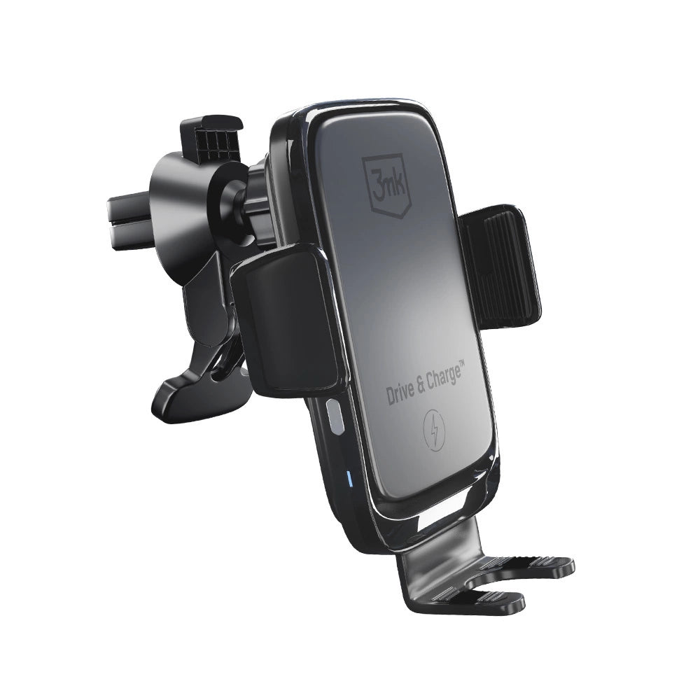 3mk Drive &amp; Charge car phone holder for grille/window/cockpit with inductive charger - black_4
