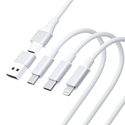 3mk Hyper Cable 3in1 USB-A - USB-C / USB-C - micro USB - Lightning 1.5m - white_6