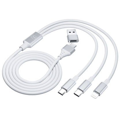 3mk Hyper Cable 3in1 USB-A - USB-C / USB-C - micro USB - Lightning 1.5m - white_7