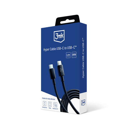 3mk Hyper Cable USB-C / USB-C 100W 1.2m - Black_9