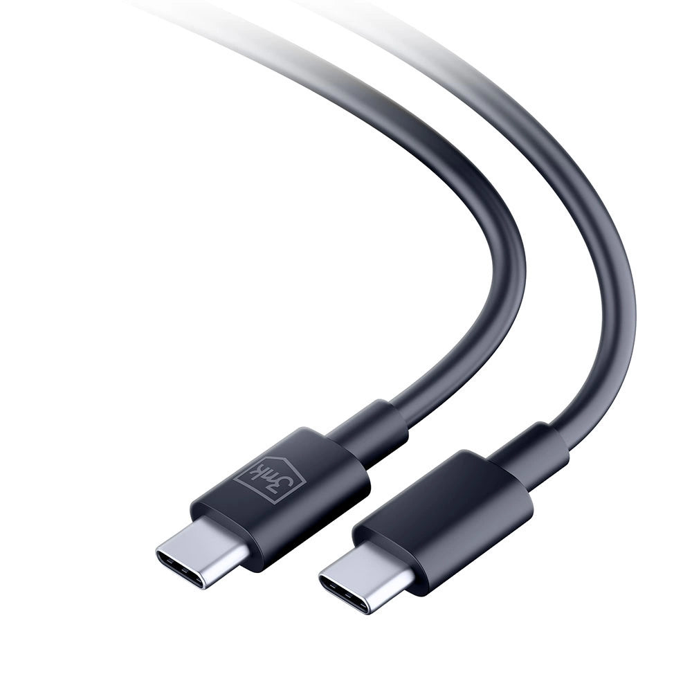 3mk Hyper Cable USB-C / USB-C 100W 1.2m - Black_1