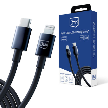 3mk Hyper Cable USB-C / Lightning 20W 1.2m - black_0