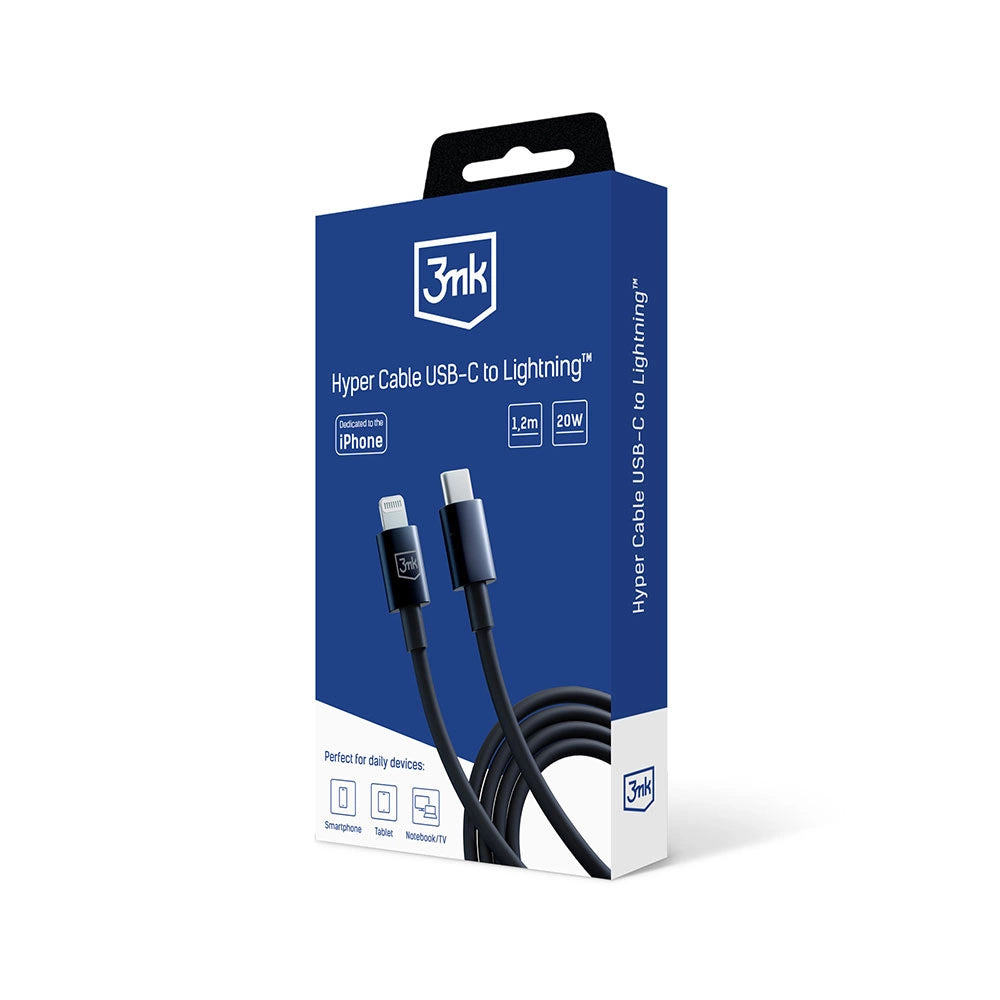 3mk Hyper Cable USB-C / Lightning 20W 1.2m - black_9