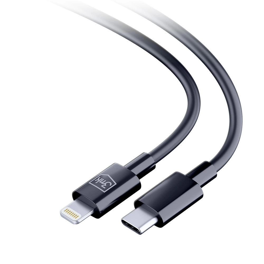 3mk Hyper Cable USB-C / Lightning 20W 1.2m - black_1
