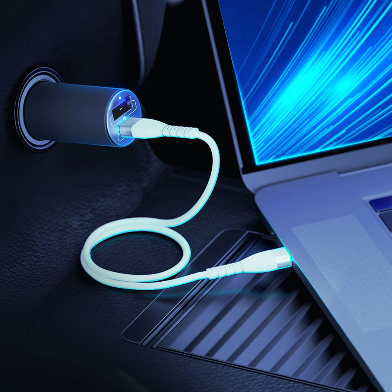 3mk Hyper Car Charger USB-C USB-A 100W - silver_2