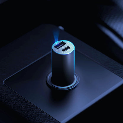 3mk Hyper Car Charger USB-C USB-A 100W - silver_3