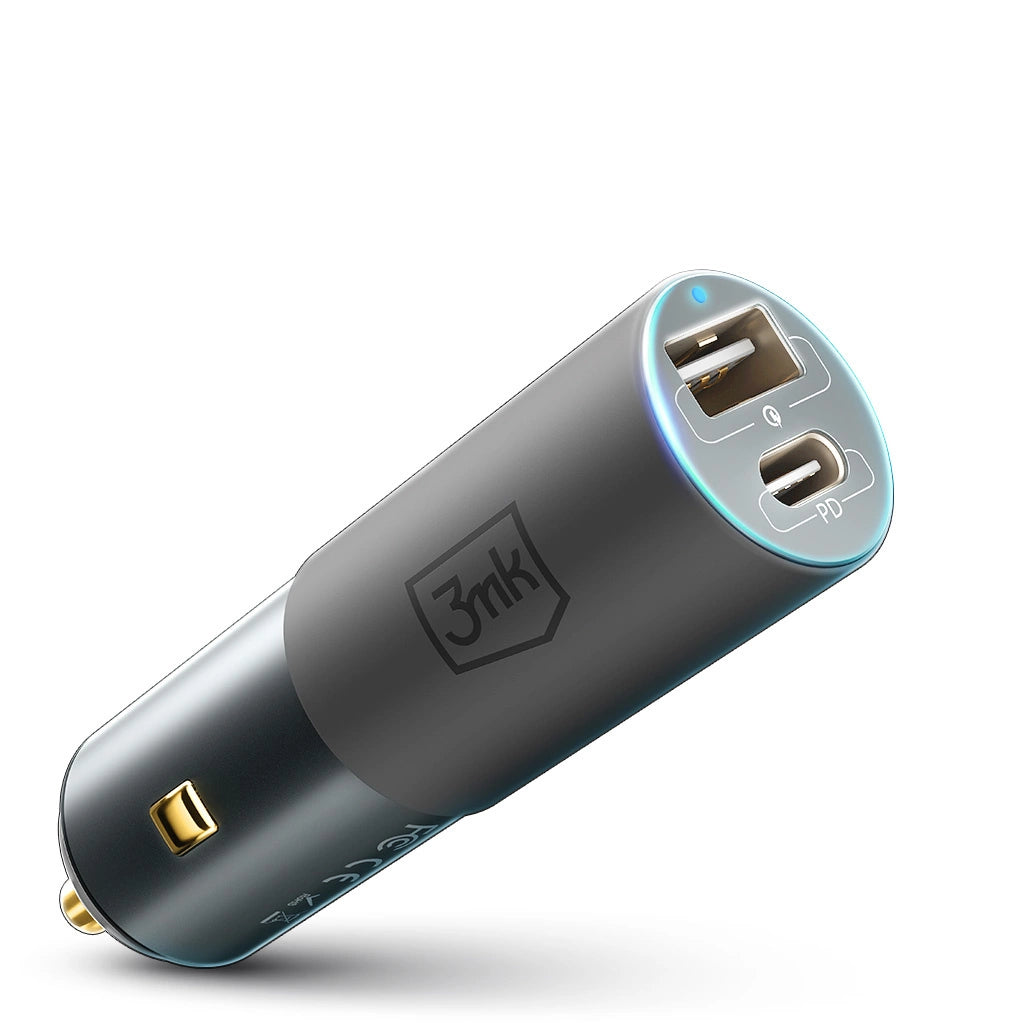 3mk Hyper Car Charger USB-C USB-A 100W - silver_5