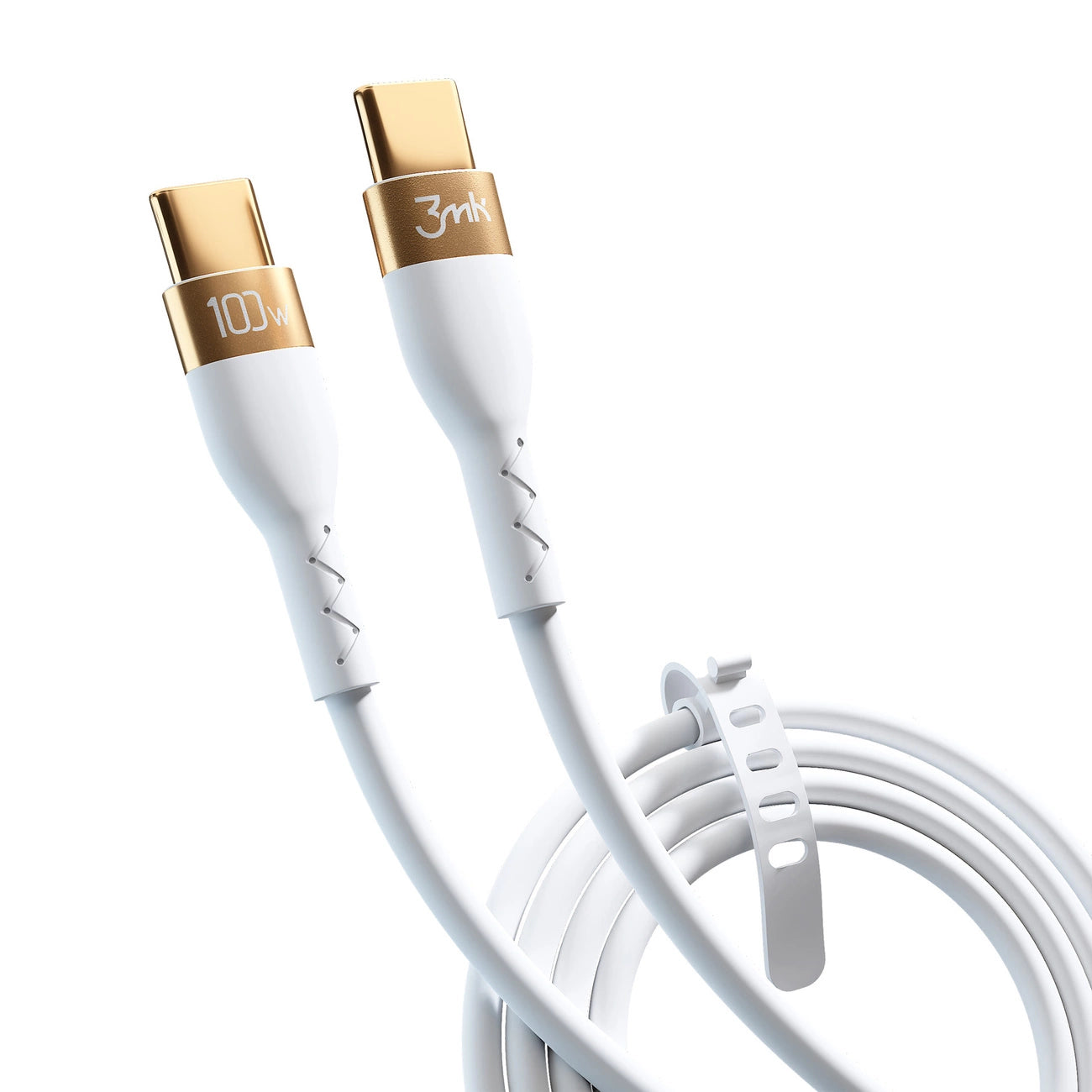3mk Hyper Silicone Cable USB-C / USB-C 100W 2m - white_1
