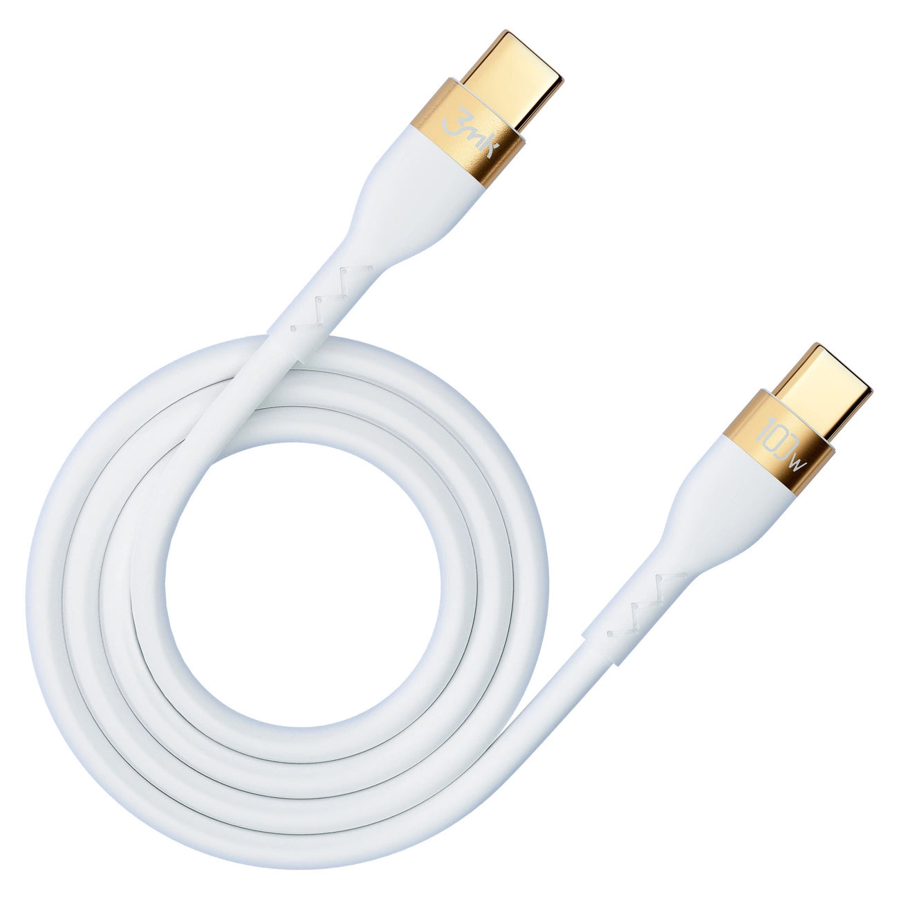 3mk Hyper Silicone Cable USB-C / USB-C 100W 2m - white_2