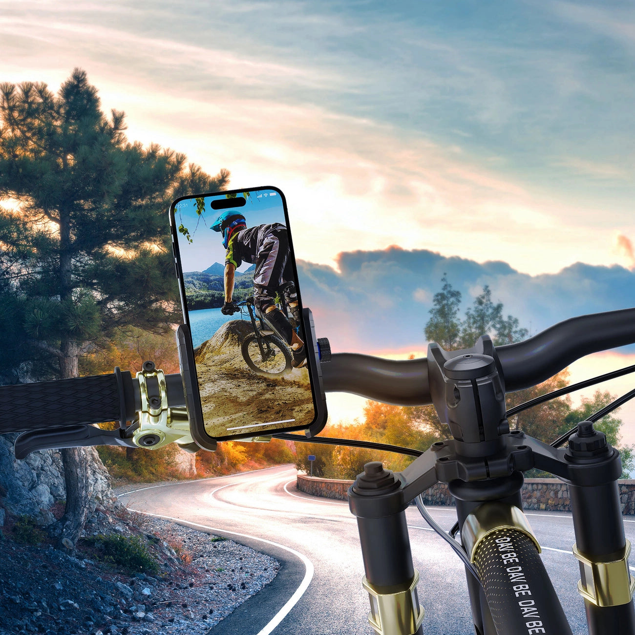 3mk Steel Bike Holder Bicycle Phone Holder - Black_4