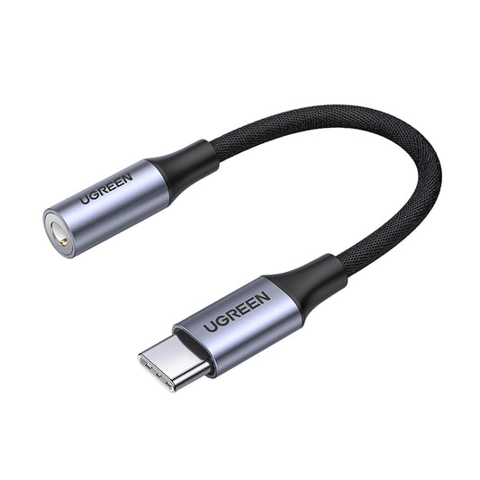 Ugreen AV161 adapter for headphones mini jack 3.5 mm (female) / USB-C (male) 10 cm - gray_0