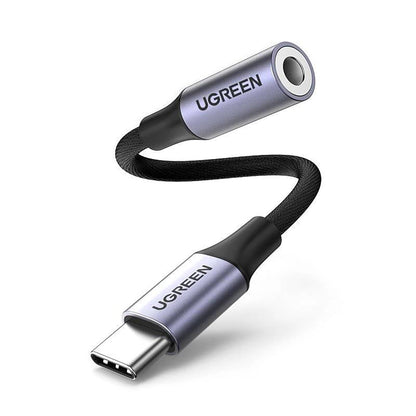 Ugreen AV161 adapter for headphones mini jack 3.5 mm (female) / USB-C (male) 10 cm - gray_1