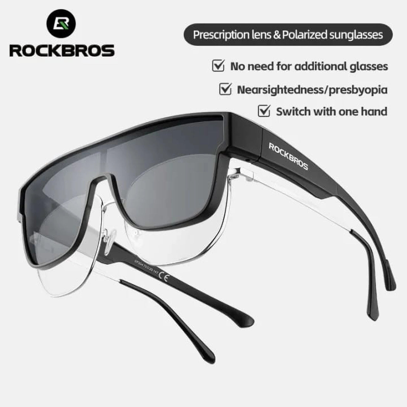 Rockbros SP304 Polarized Cycling Glasses - Black_1