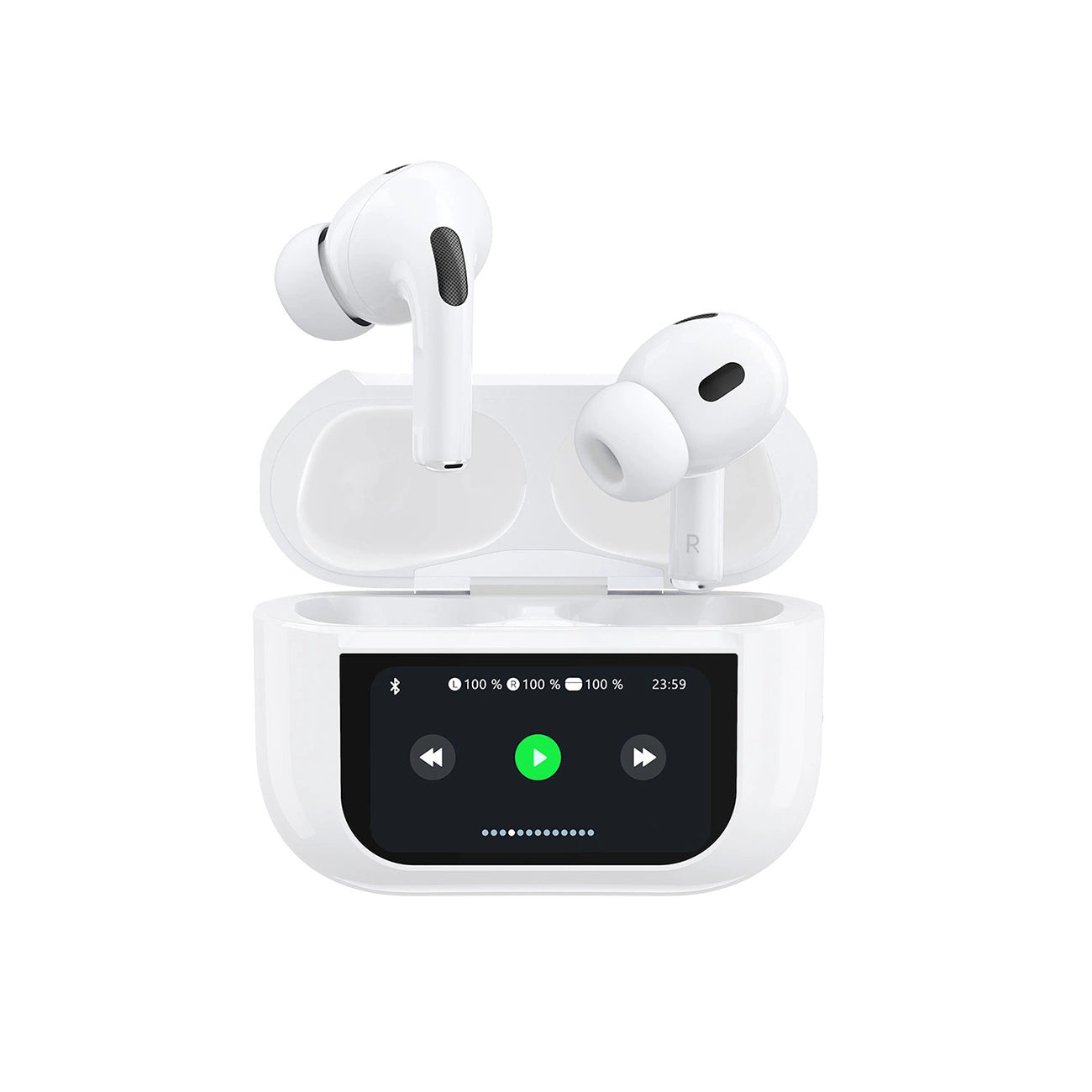 Dudao U19 in-ear TWS wireless Bluetooth 5.3 headphones with LED display - white_0