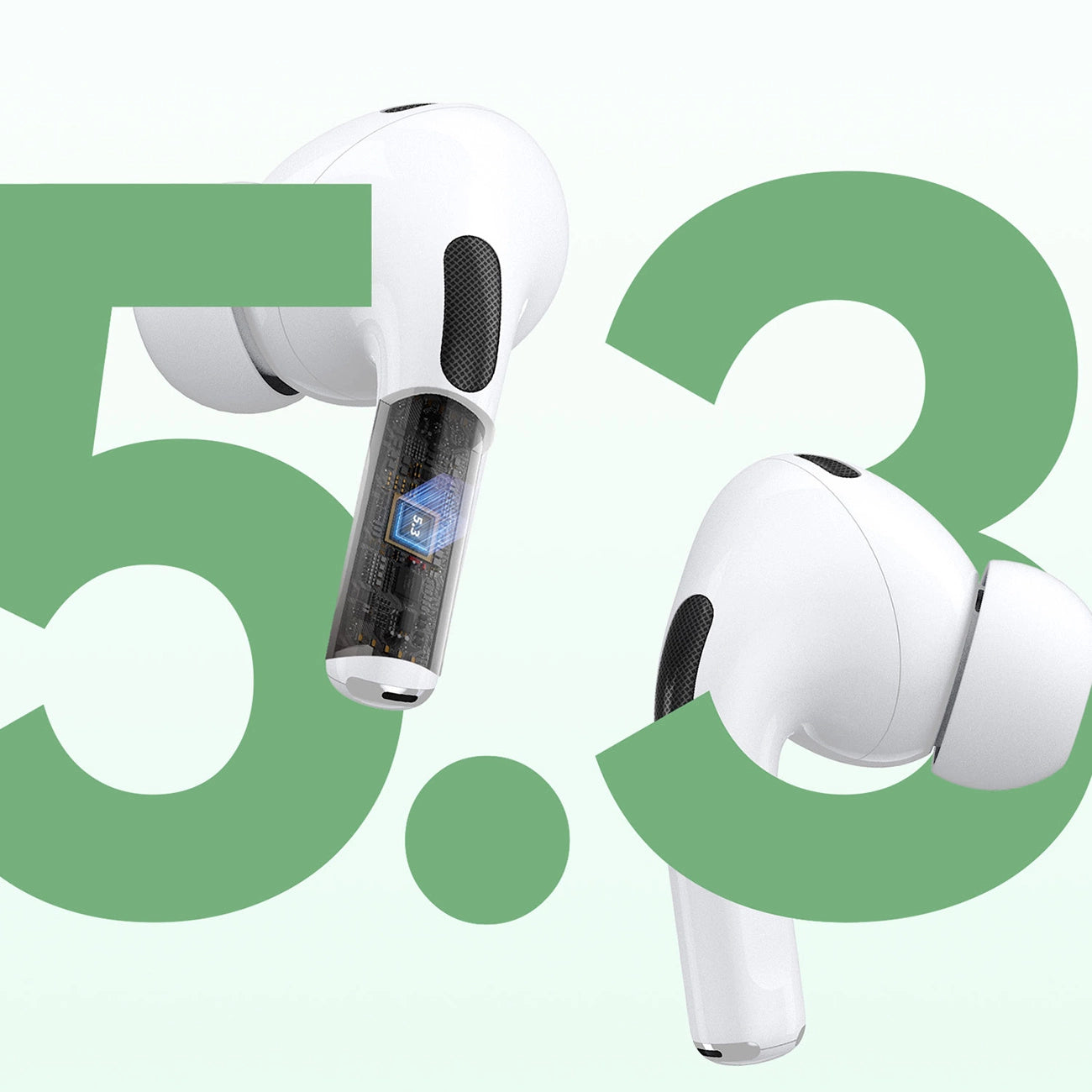 Dudao U19 in-ear TWS wireless Bluetooth 5.3 headphones with LED display - white_8
