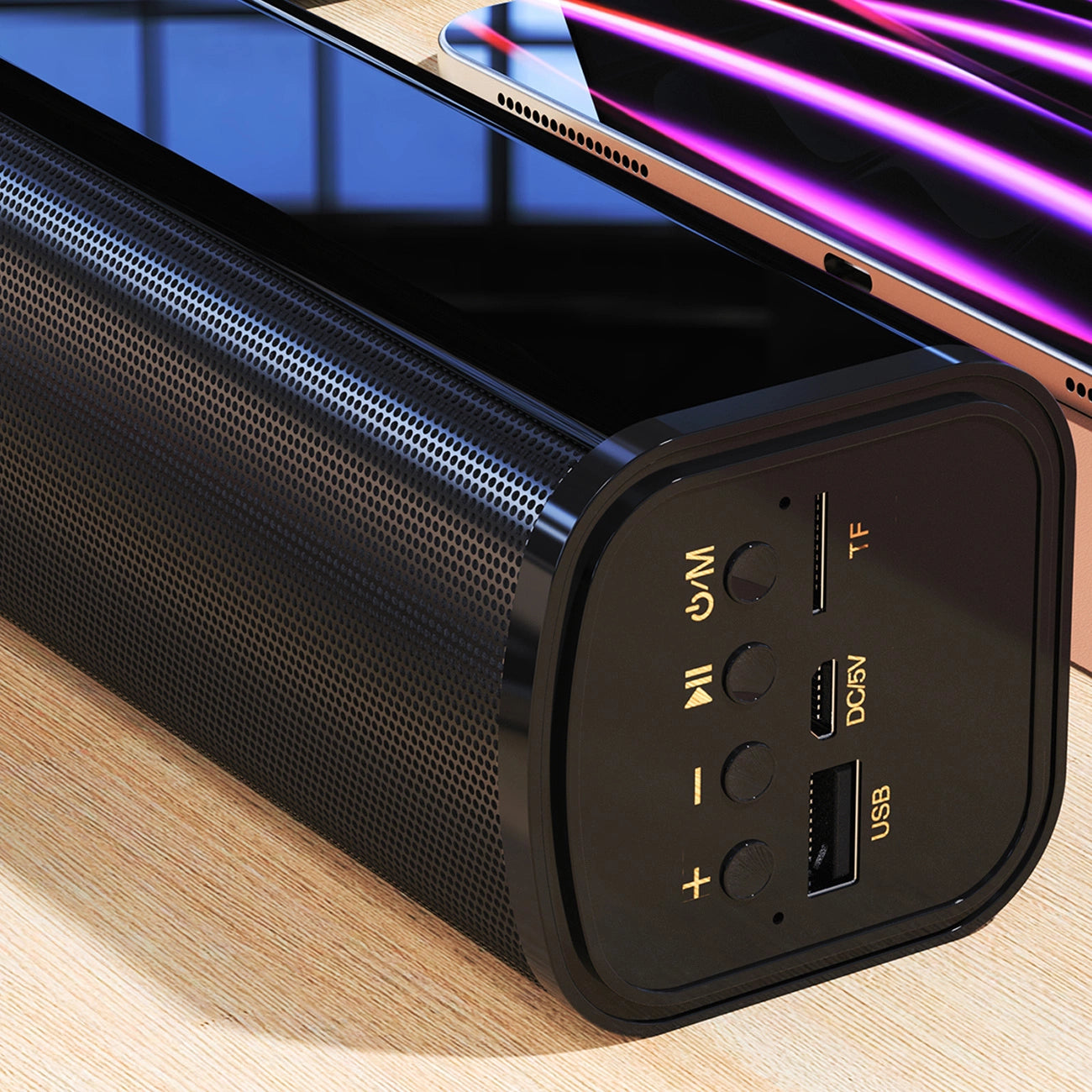 Dudao Y2+ Bluetooth 5.0 speaker 2400 mAh - black_7
