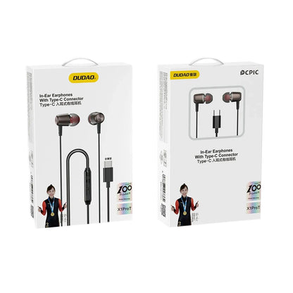 Dudao X1PROT In-Ear Wired USB-C Headphones 1.2m - Black_1