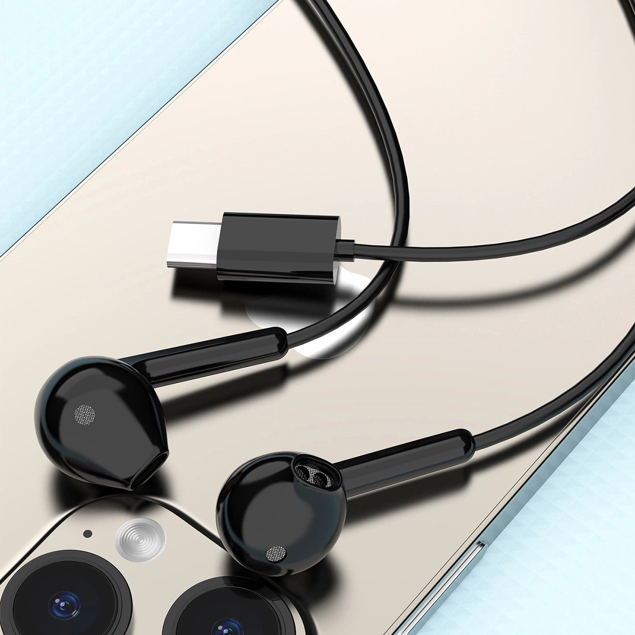 Dudao X3C In-Ear Wired USB-C Headphones 1.2m - Black_2