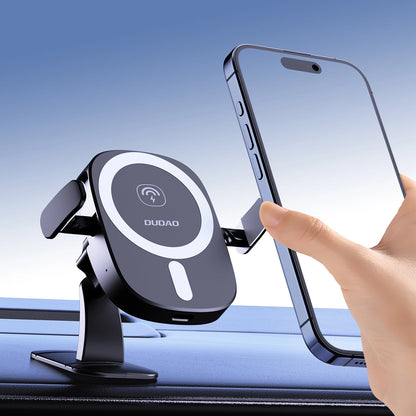 Dudao FW11 Car Phone Holder with 15W Inductive Charger for Air Vent/Cockpit - Black_7