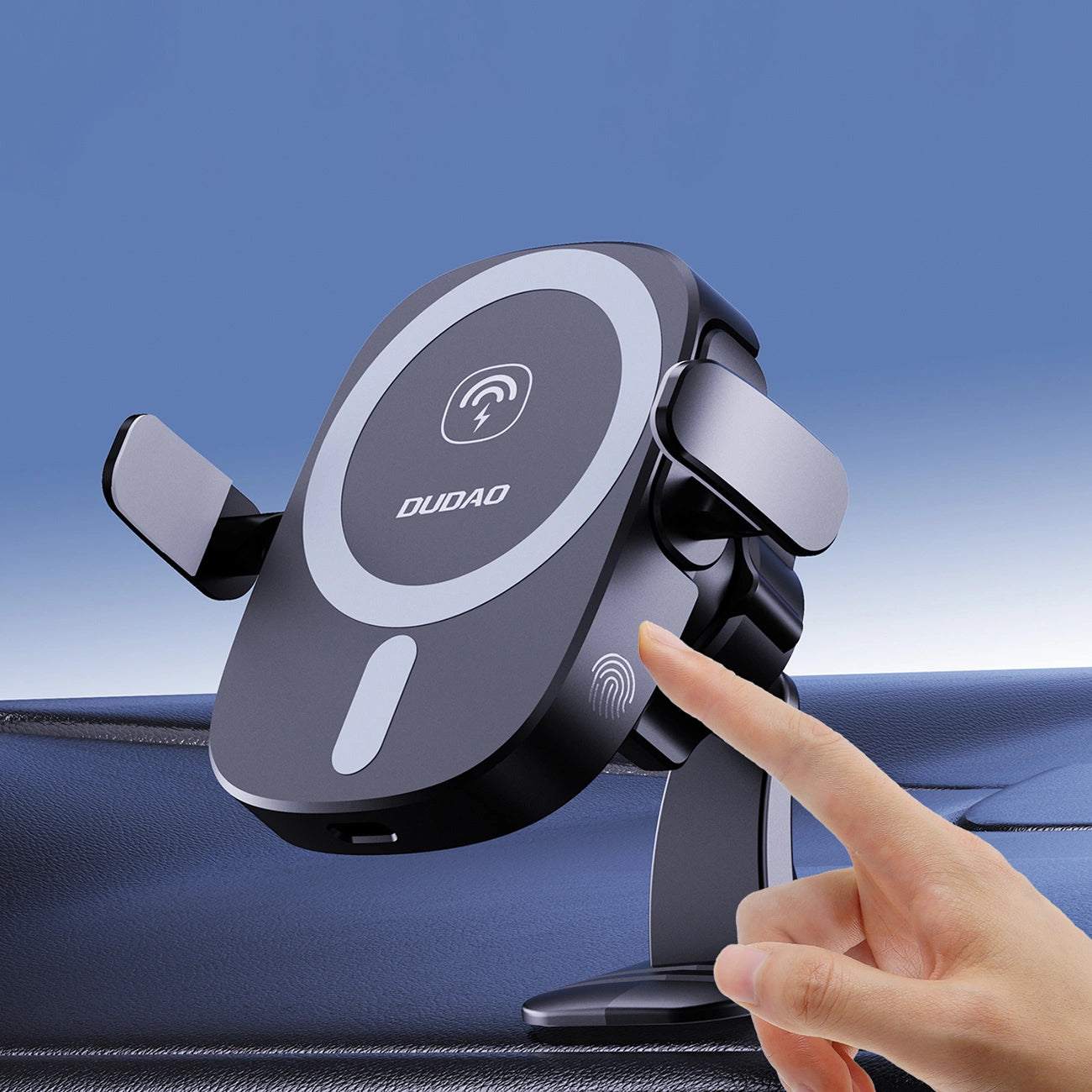 Dudao FW11 Car Phone Holder with 15W Inductive Charger for Air Vent/Cockpit - Black_8