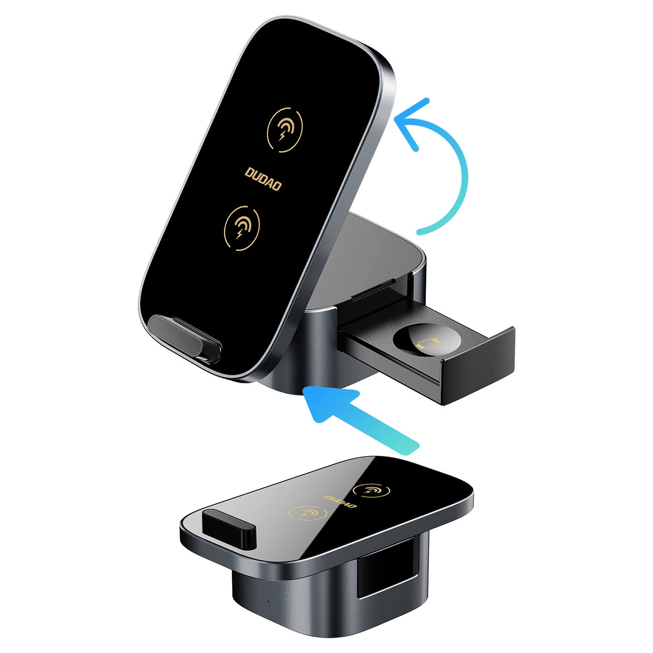 Dudao A11Pro+ 15W 3in1 Inductive Charger for Phone/Smartwatch/Headphones - Black_1