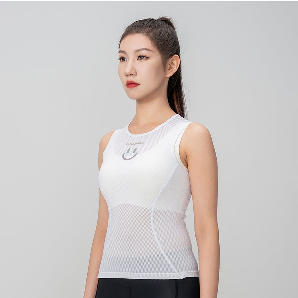Rockbros YDBX001 Women's Quick-Dry Sleeveless Cycling Jersey M/L - White_10