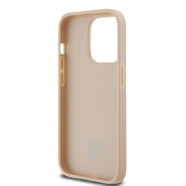 DKNY Leather Checkered Mono Pattern &amp; Printed Stripes case for iPhone 14 Pro - pink_6