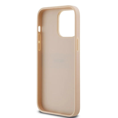 DKNY Leather Mono Stripe &amp; Metal Logo case for iPhone 14 Pro - pink_6