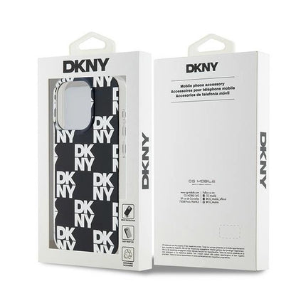 DKNY IML Checkered Mono Pattern case for iPhone 15 Pro - black_7