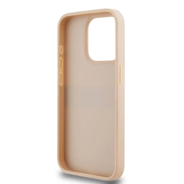 DKNY Leather Mono Stripe &amp; Metal Logo case for iPhone 15 Pro - pink_6