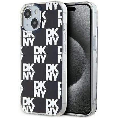 DKNY IML Checkered Mono Pattern case for iPhone 15 Plus / 14 Plus - black_0