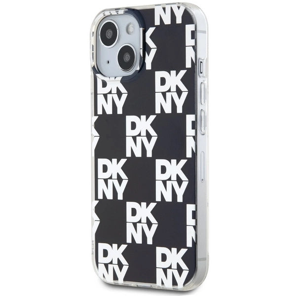 DKNY IML Checkered Mono Pattern case for iPhone 15 Plus / 14 Plus - black_1