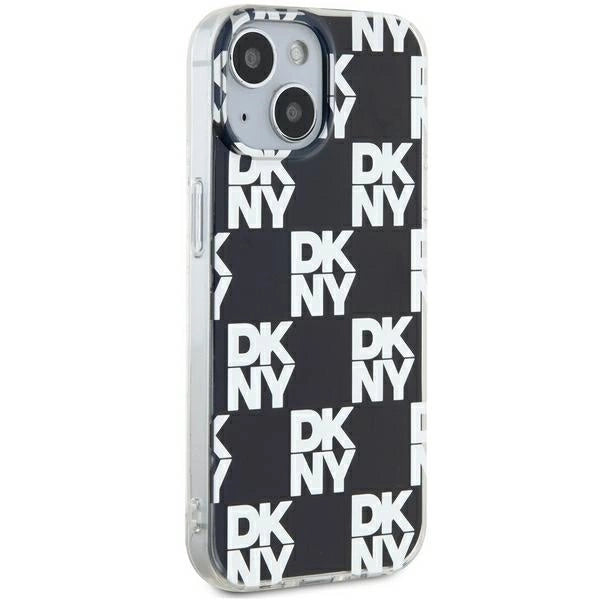 DKNY IML Checkered Mono Pattern case for iPhone 15 Plus / 14 Plus - black_3