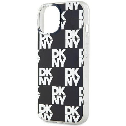 DKNY IML Checkered Mono Pattern case for iPhone 15 Plus / 14 Plus - black_5