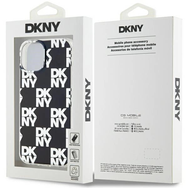 DKNY IML Checkered Mono Pattern case for iPhone 15 Plus / 14 Plus - black_7