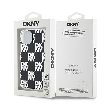 DKNY IML Checkered Mono Pattern case for iPhone 15 / 14 / 13 - black_7