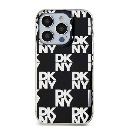 DKNY IML Checkered Mono Pattern case for iPhone 15 Pro Max - black_2