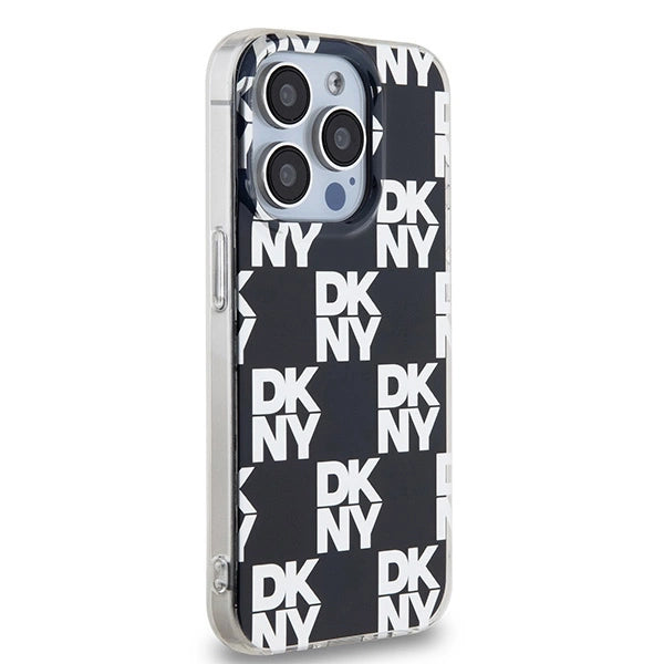 DKNY IML Checkered Mono Pattern case for iPhone 15 Pro Max - black_3
