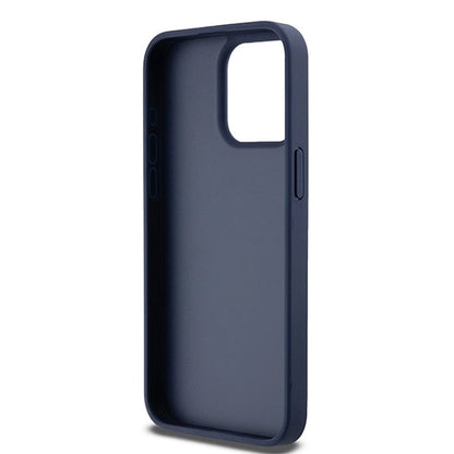 DKNY Leather Mono Stripe &amp; Metal Logo case for iPhone 15 Pro Max - blue_6