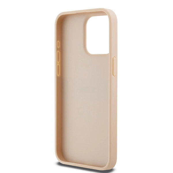 DKNY Leather Mono Stripe &amp; Metal Logo case for iPhone 15 Pro Max - pink_6