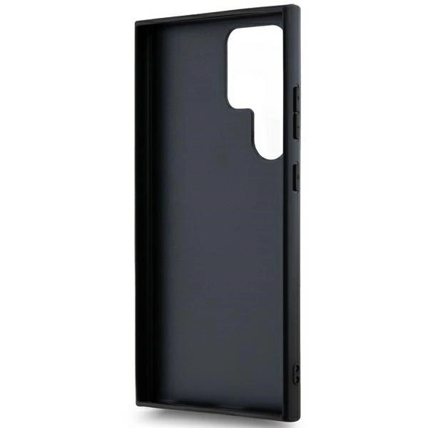 DKNY Leather Mono Stripe &amp; Metal Logo case for Samsung Galaxy S24 Ultra - black_5