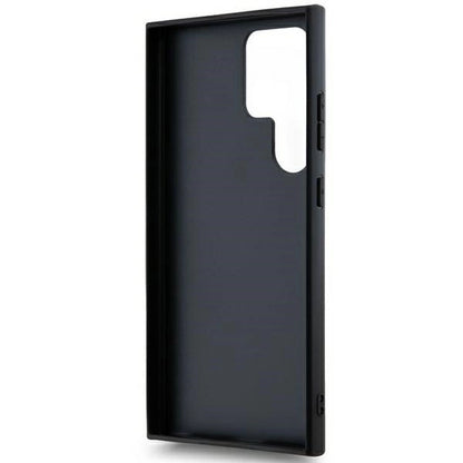 DKNY Leather Mono Stripe &amp; Metal Logo case for Samsung Galaxy S24 Ultra - black_5