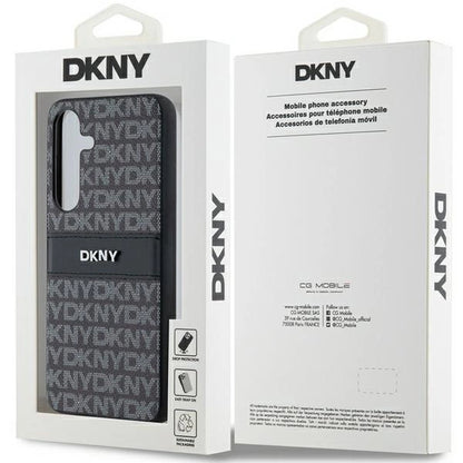 DKNY Leather Mono Stripe &amp; Metal Logo case for Samsung Galaxy S24+ - black_6