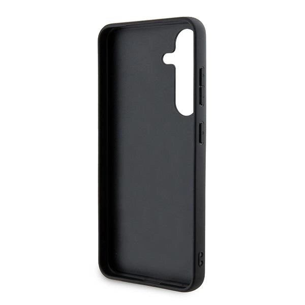 DKNY Leather Checkered Mono Pattern &amp; Printed Stripes Case for Samsung Galaxy S24 - Black_6