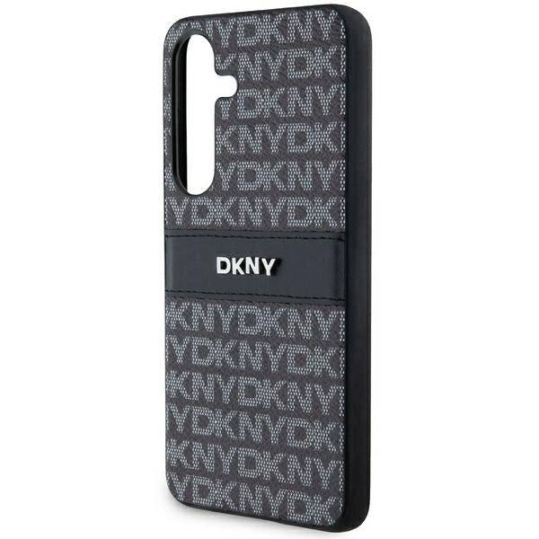 DKNY Leather Mono Stripe &amp; Metal Logo case for Samsung Galaxy S24 - black_4